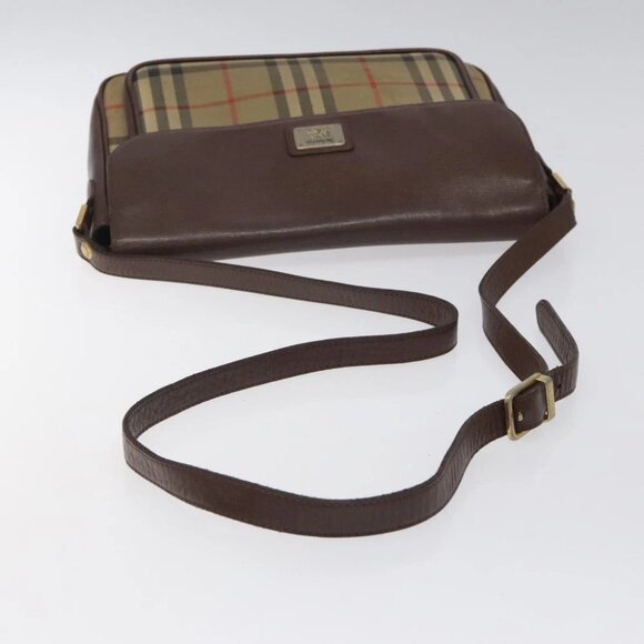 Burberrys Nova Check Shoulder Bag Canvas Beige Auth BA1938 - Picture 8 of 15